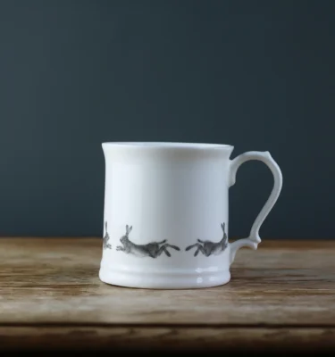 Casey Allum - Running Hare Fine Bone China Tankard