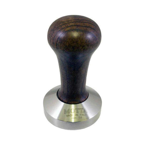 Motta Wooden Tamper - Stainless Steel Flat Base - 58mm