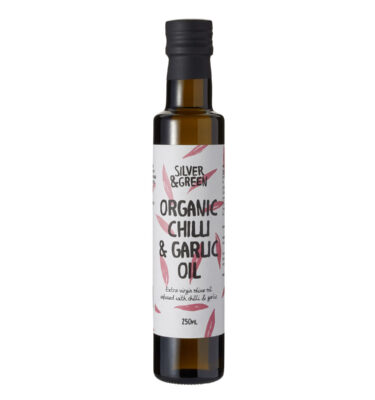 Silver & Green - Organic Chilli & Garlic Infused Extra Virgin Olive Oil