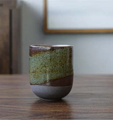 Gohobi Ceramic Japanese Style Tea Cup - Green