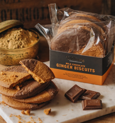 Luxury Milk Chocolate Ginger Biscuits